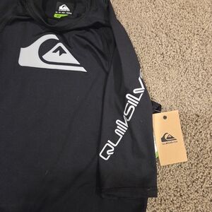 NWT Quiksilver Black Rash Guard MENS XS